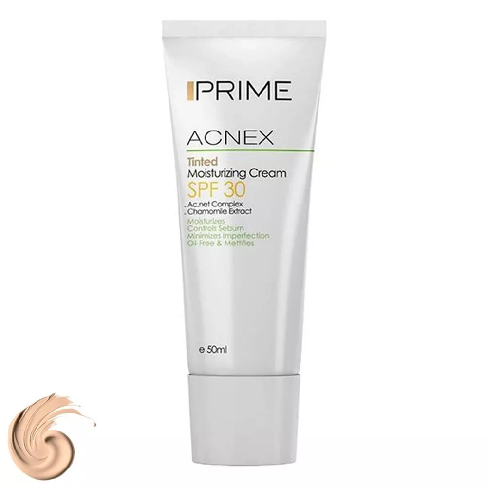 کرم مرطوب‌ کننده رنگی پرایم مدل SPF30 مناسب پوست چرب حجم 50 میلی‌لیتر