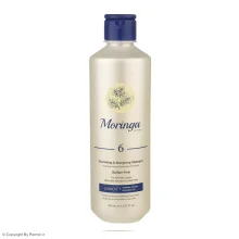 شامپو بدون سولفات مورینگا اِمو شماره 6 انواع مو به ویژه کراتینه 400 میلی‌لیتر