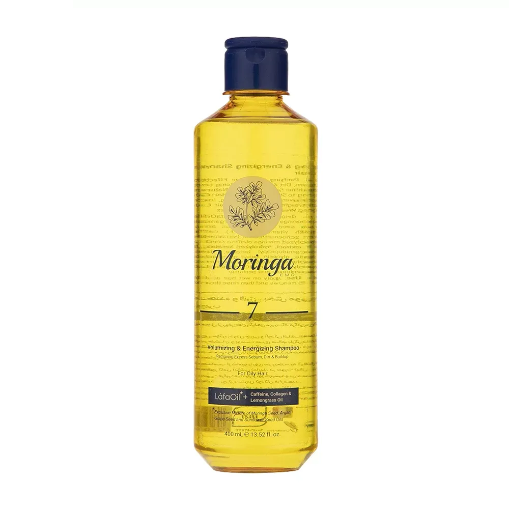 شامپو ضد ریزش مورینگا امو شماره 7 مناسب موهای چرب حجم 400 میلی لیتر