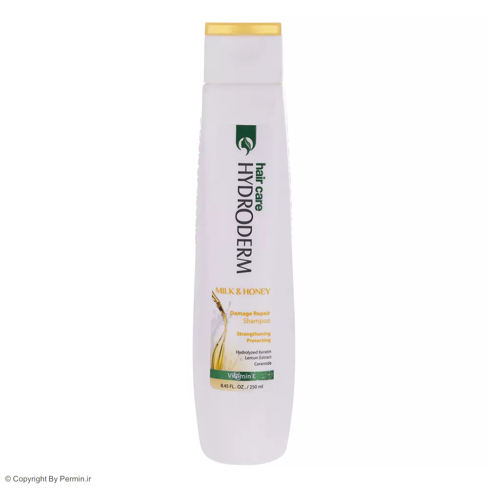 شامپو ترمیم کننده هیدرودرم حاوی شیر و عسل حجم 250 میلی لیتر