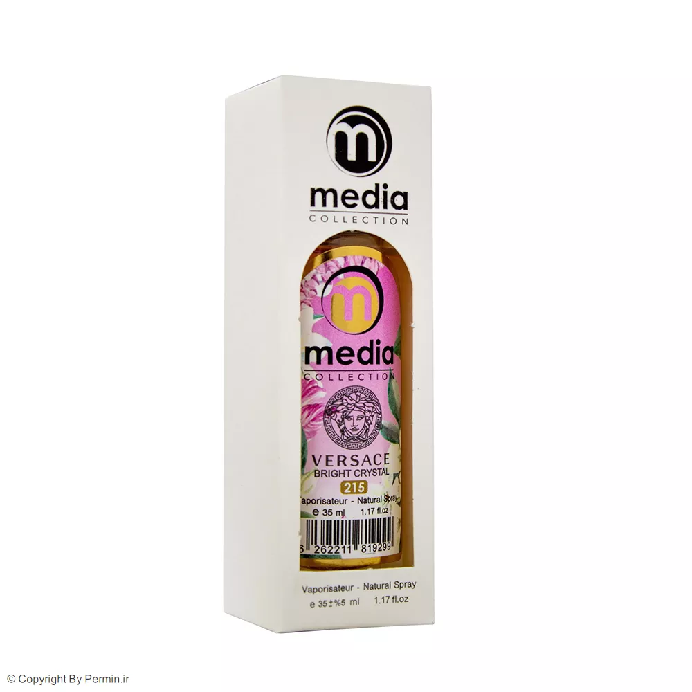 عطر جیبی زنانه مدیا مدل Versache Bright Crystal حجم 35 میلی لیتر