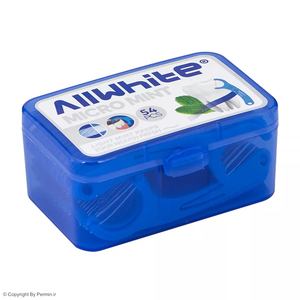 نخ دندان آل وایت مدل MICRO MINT بسته 54 عددی