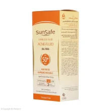 فلوئید ضدآفتاب بی‌رنگ سان‌سیف SPF50 مدل ACNE-FLUID حجم 50 میلی‌لیتر