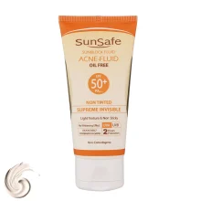 فلوئید ضدآفتاب بی‌رنگ سان‌سیف SPF50 مدل ACNE-FLUID حجم 50 میلی‌لیتر