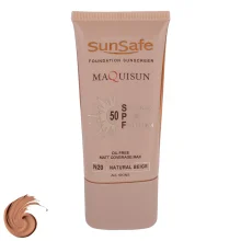ضد آفتاب کرم پودری و پرایمری سان سیف SPF50 مدل N20 حجم 40 میلی‌لیتر