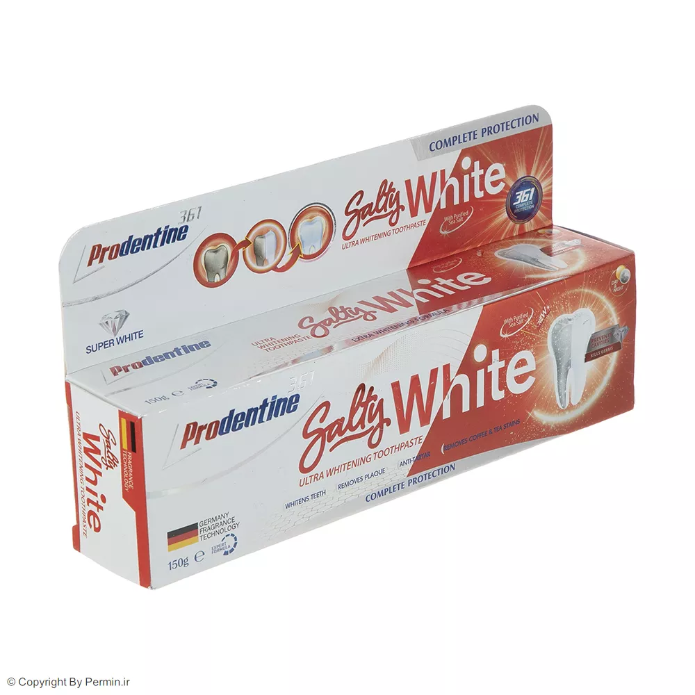 خمیر دندان پرودنتین 361 مدل Salty White وزن 150 گرم