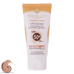 کرم ضد آفتاب رنگی سان سیف SPF50 مدل Viti-Sense ‌مناسب پوست‌ حساس حجم 50 میلی لیتر
