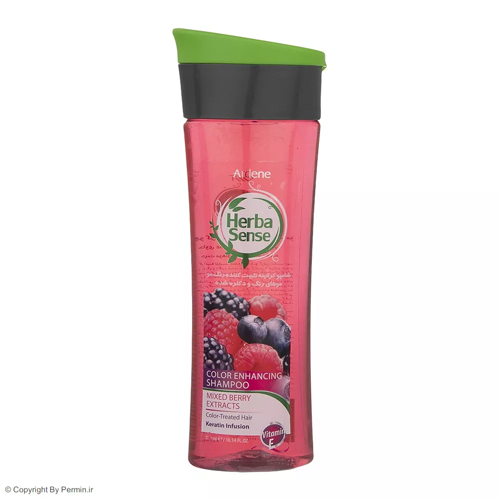 شامپو کراتینه تثبیت کننده رنگ مو آردن هرباسنس مدل Mixed Berry حجم 300 میلی لیتر