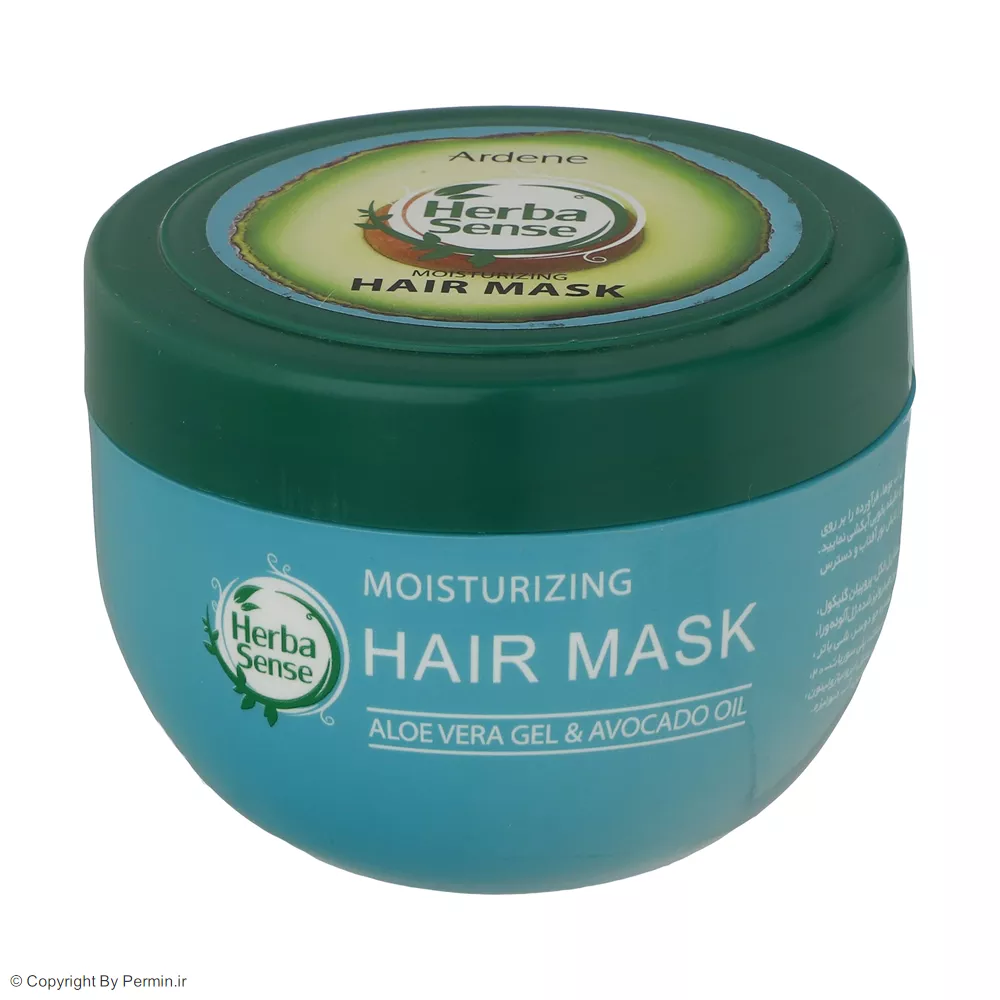 ماسک مو آردن هرباسنس حاوی ژل آلوئه ورا و روغن آووکادو حجم 250 میلی لیتر
