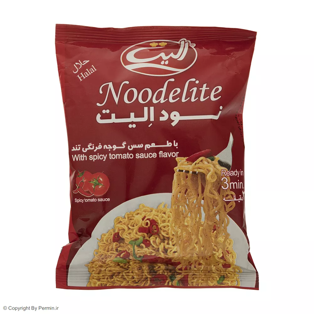 نودل با طعم سس گوجه فرنگی تند الیت - 75 گرم