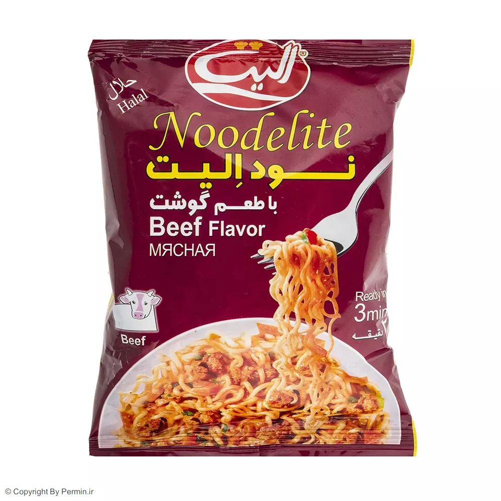 نودل با طعم گوشت الیت - 75 گرم