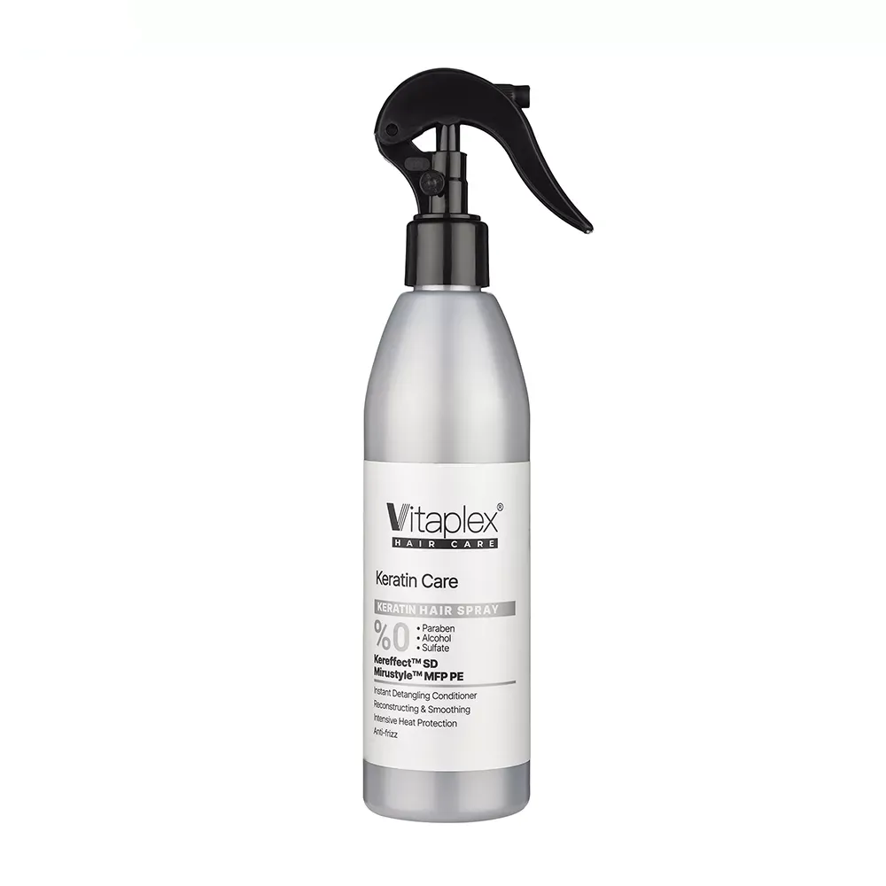 اسپری براق کننده مو با قدرت حفظ حالت مو 4 ویتاپلکس مدل KC04 مناسب مو کراتین شده حجم 300 میلی لیتر