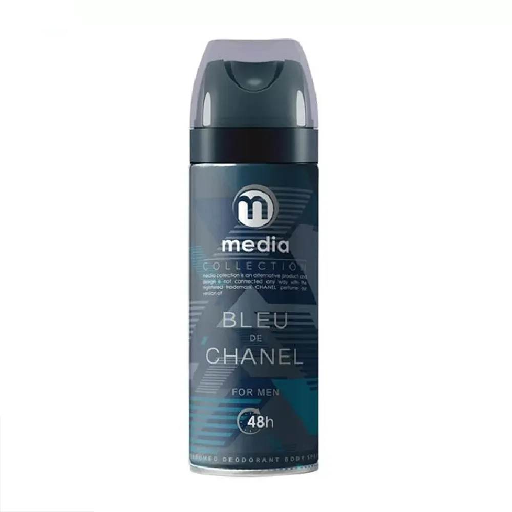 اسپری خوشبو کننده بدن مردانه مدیا مدل Bleu De Chanel حجم 200 میلی لیتر