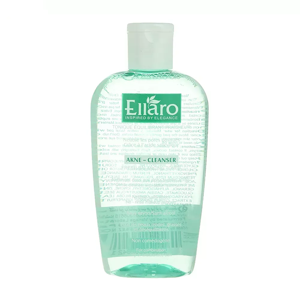 تونر پاک کننده صورت الارو مدل Akne Cleanser تحت لیسانس حجم 200 میلی لیتر