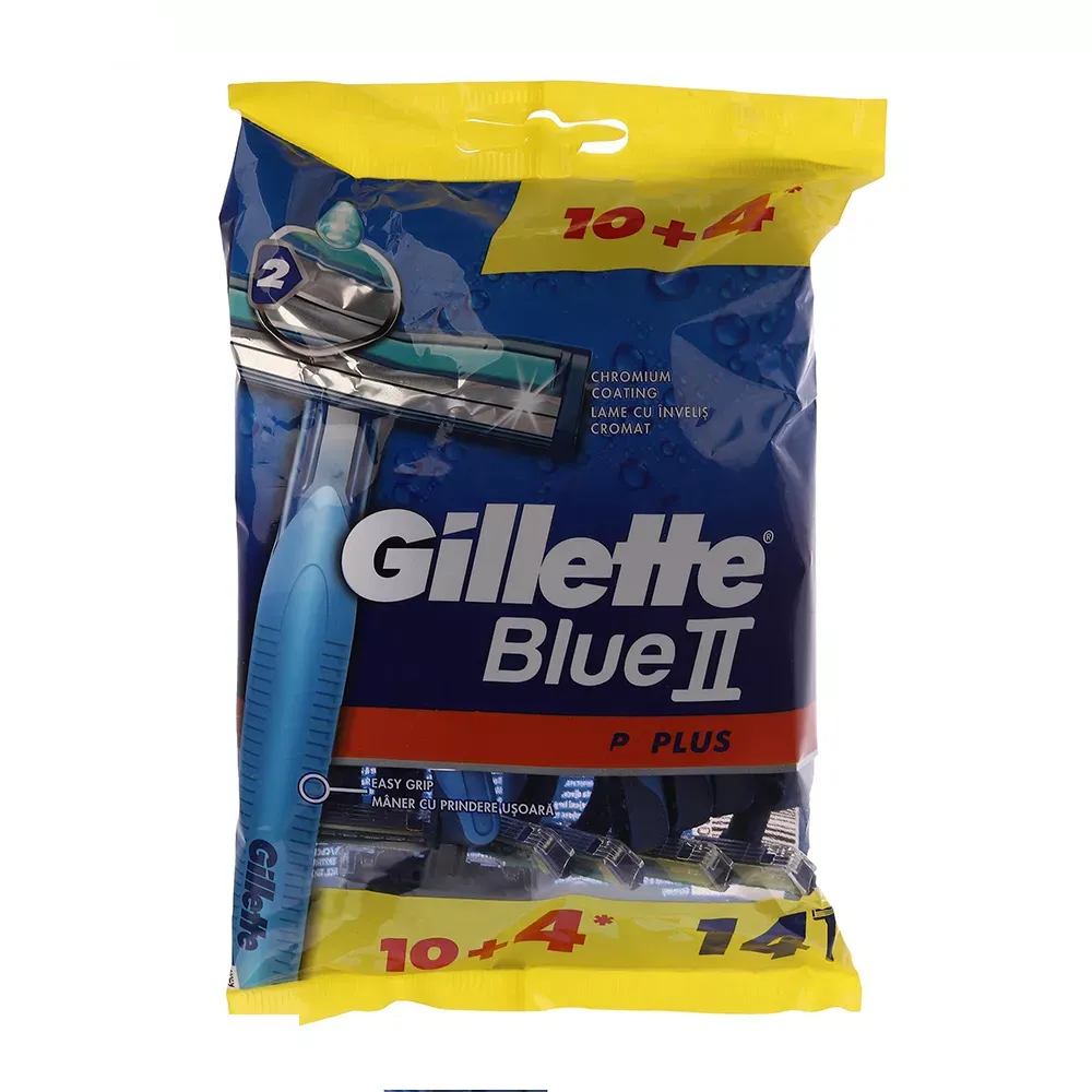 خود تراش ژیلت مدل BLUE 2 PLUS بسته 14 عددی