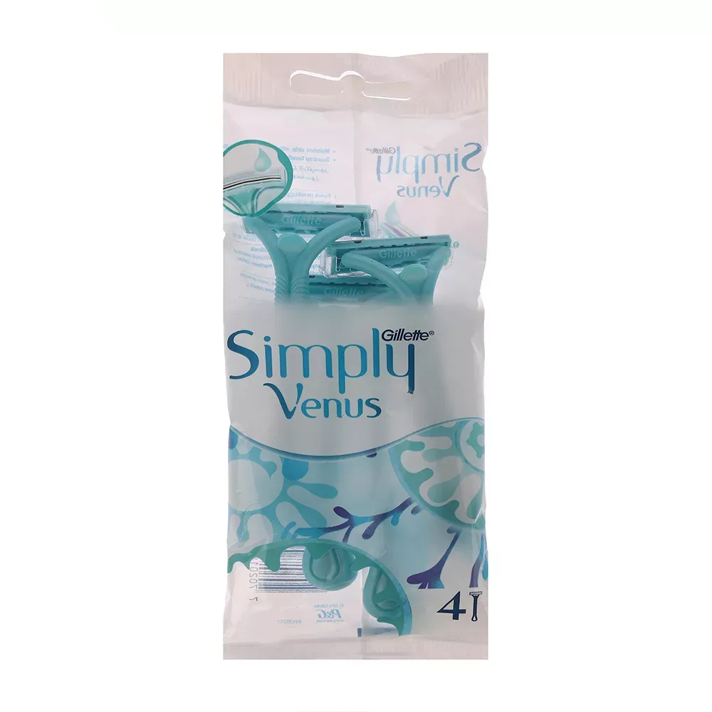 خود تراش ژیلت مدل Simply venus بسته 4 عددی