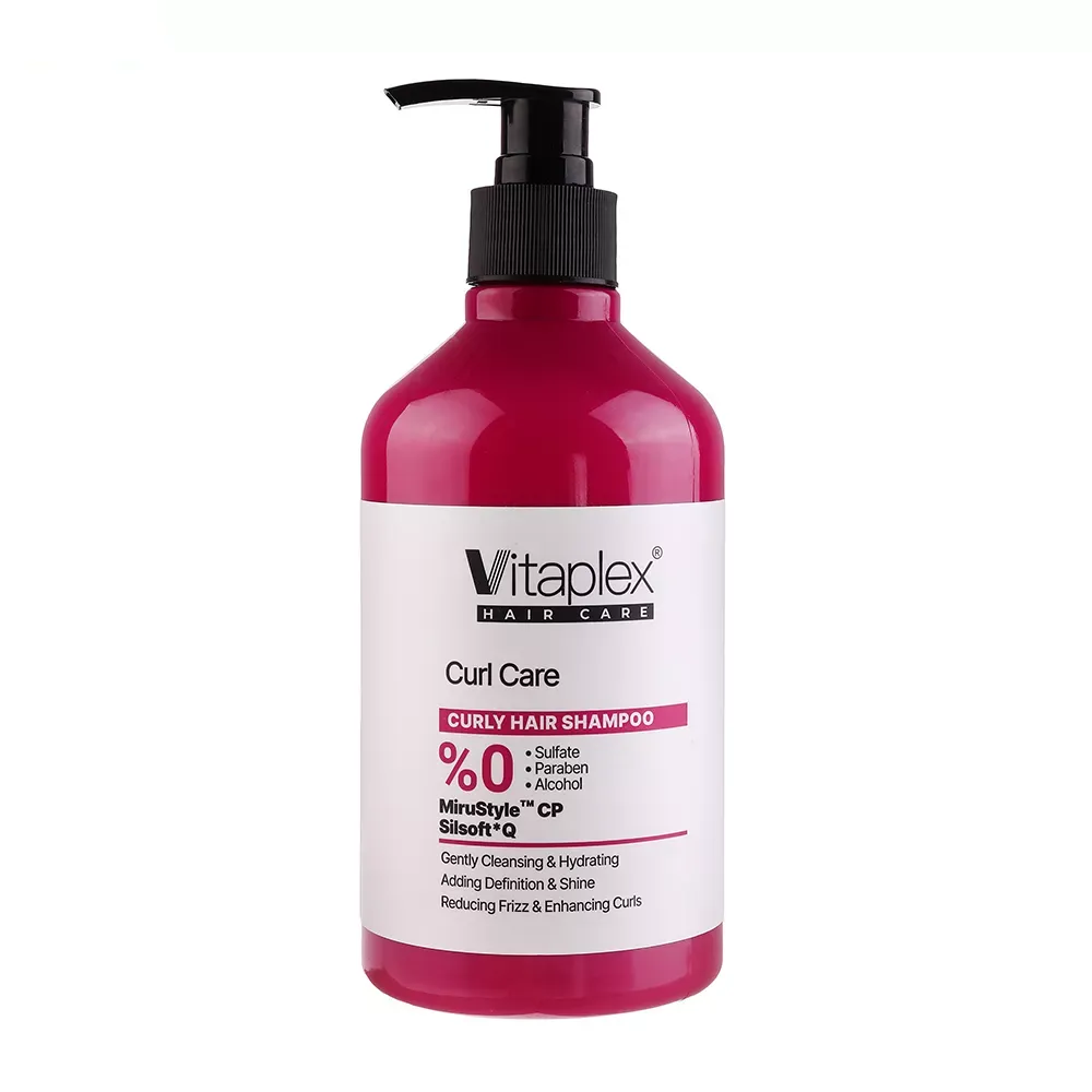 شامپو مو فر ویتاپلکس مدل Curl Care حجم 500 میلی‌لیتر