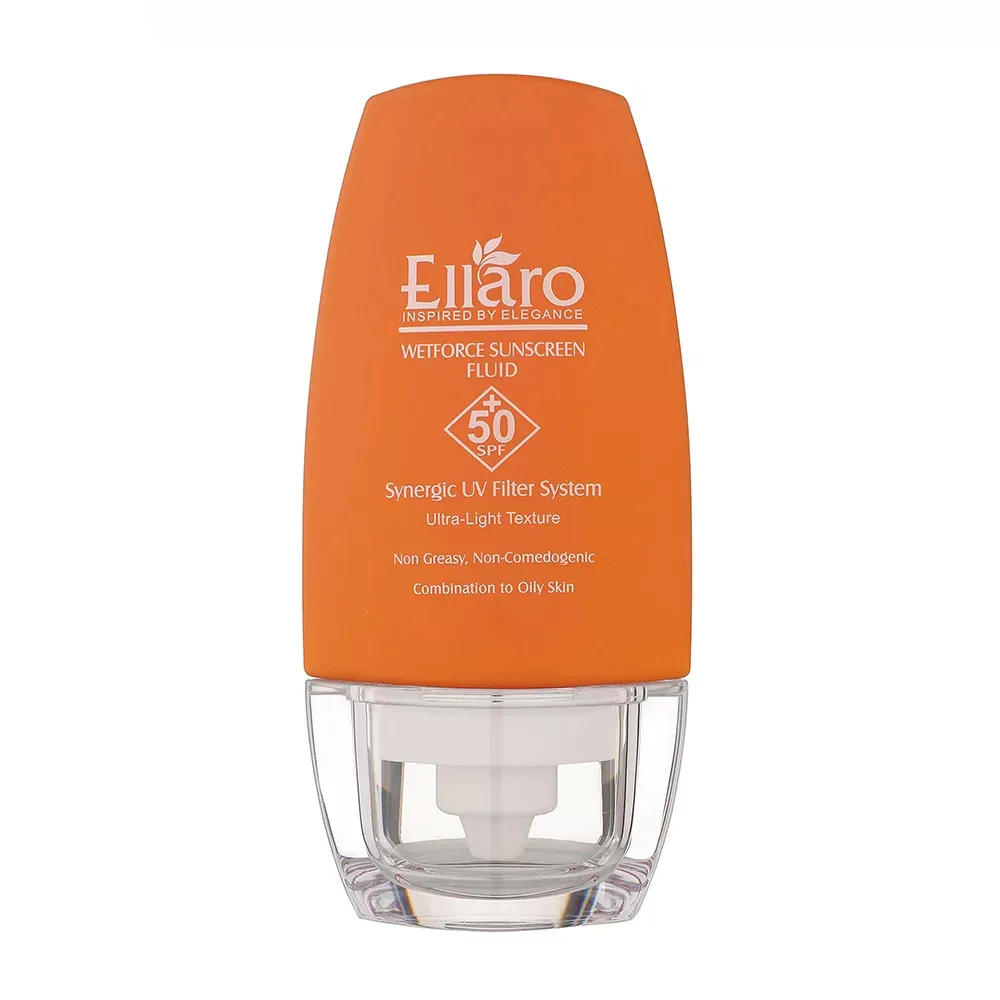 فلوئید ضد آفتاب بدون رنگ الارو SPF50 مدل Ultra Light تحت لیسانس محافظ UVA ،UVB، مرطوب‌کننده مناسب پوست‌‌های چرب و مختلط حجم 50 میلی‌لیتر
