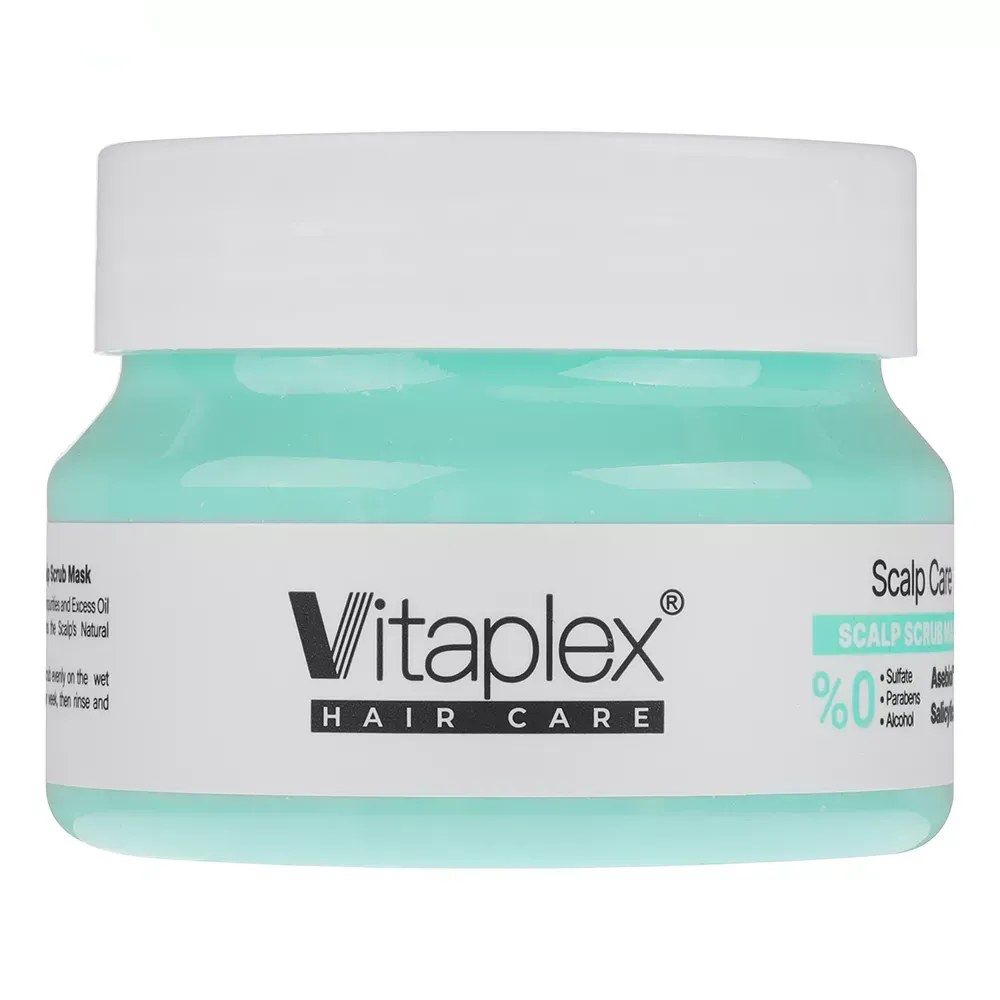 ماسک اسکراب ضد شوره مو ویتاپلکس مدل Scalp Care مناسب موهای چرب وزن 295 گرم