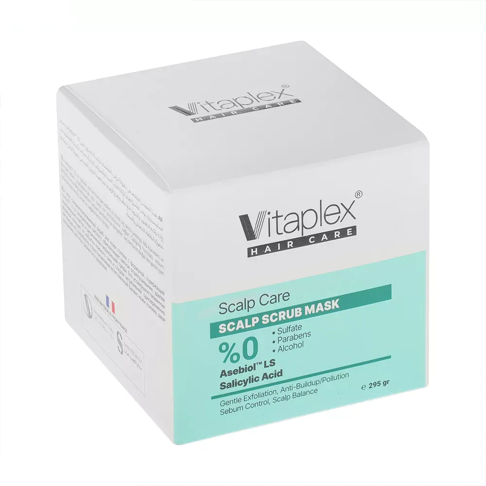 ماسک اسکراب مو ویتاپلکس مدل Scalp Care مناسب برای موهای چرب و دارای شوره وزن 295 گرم