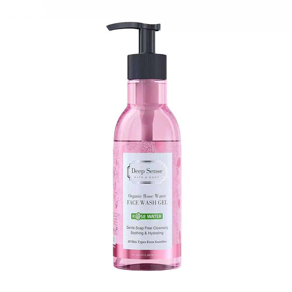 ژل شستشوی صورت دیپ سنس مدل Rose Water مناسب پوست حساس حجم 250 میلی‌لیتر