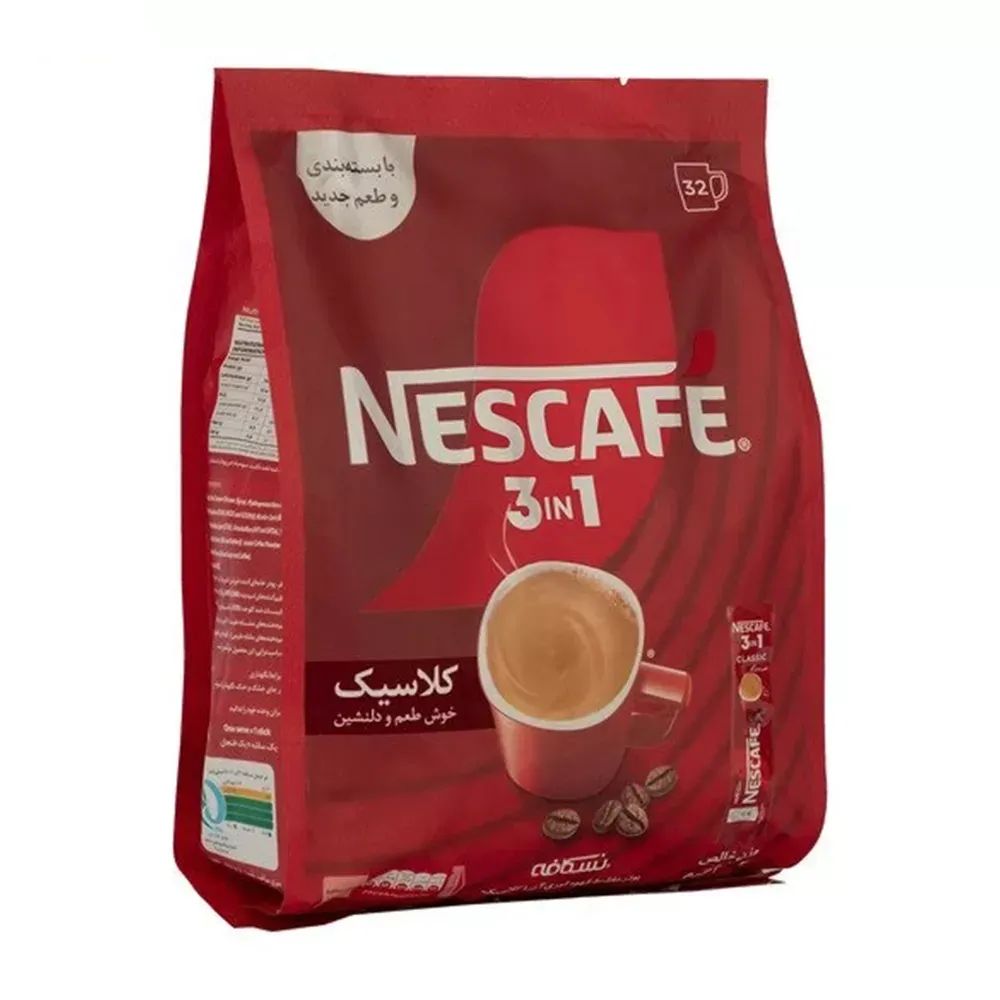 کافی میکس کلاسیک 3 در 1 نسکافه پاکتی - 32 ساشه 20 گرمی