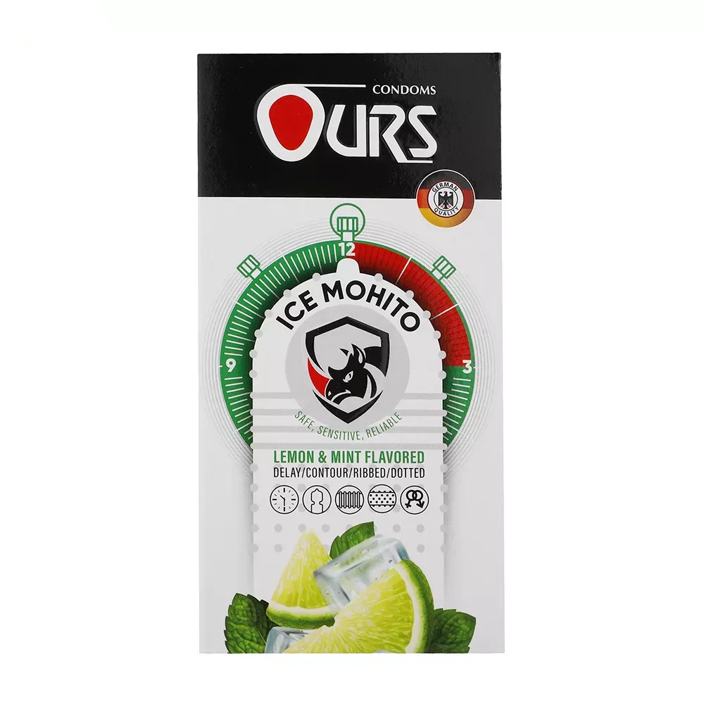 کاندوم اورز مدل Ice Mohito بسته 12 عددی