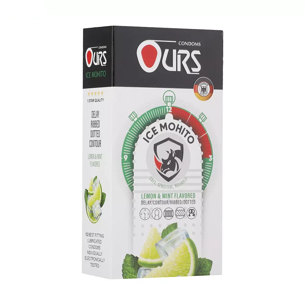 کاندوم اورز مدل Ice Mohito بسته 12 عددی