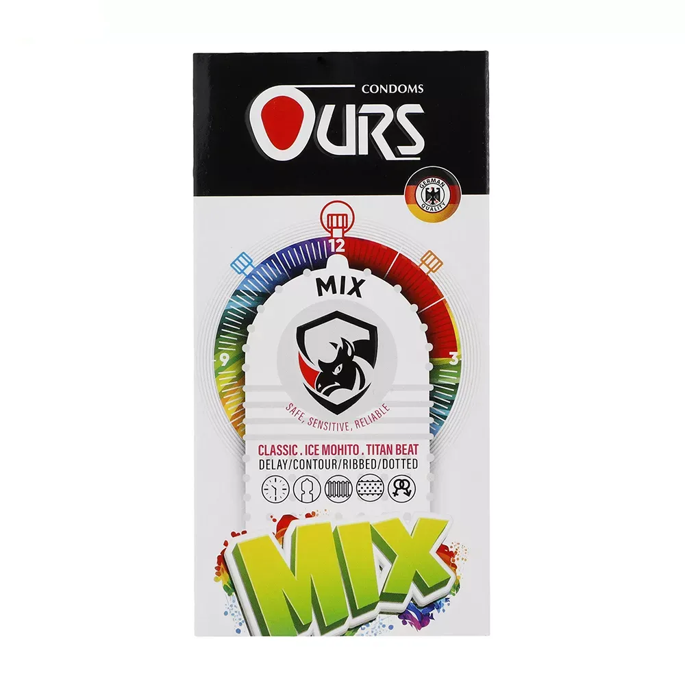 کاندوم اورز مدل Mix بسته 12 عددی