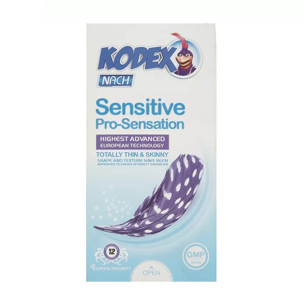 کاندوم کدکس مدل Sensitive Pro-Sensation بسته 12 عددی