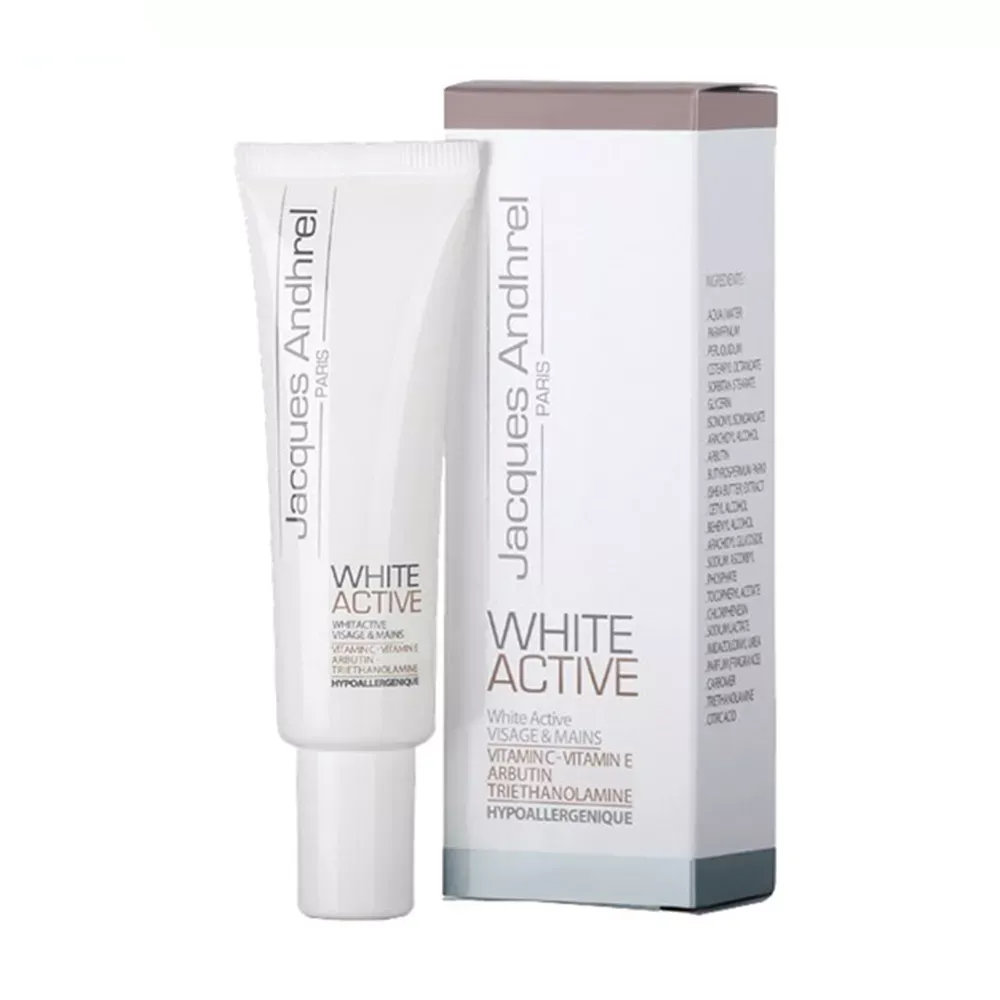 کرم ضد لک و روشن کننده ژاک آندرل پاریس مدل WHITE ACTIVE حجم 30 میلی لیتر